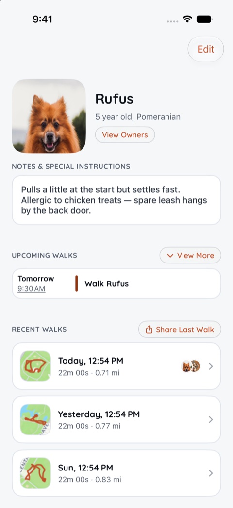 Rufus's page in the Slate theme, light appearance.